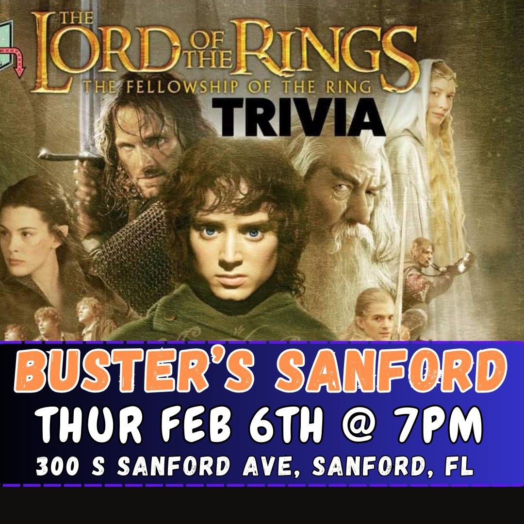 Lord of the Rings The Fellowship of the Ring Movie Trivia @ Buster's Sanford