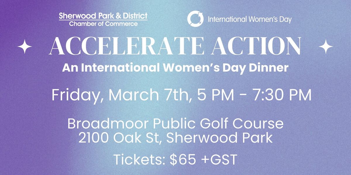 Accelerate Action- An International Women's Day Dinner