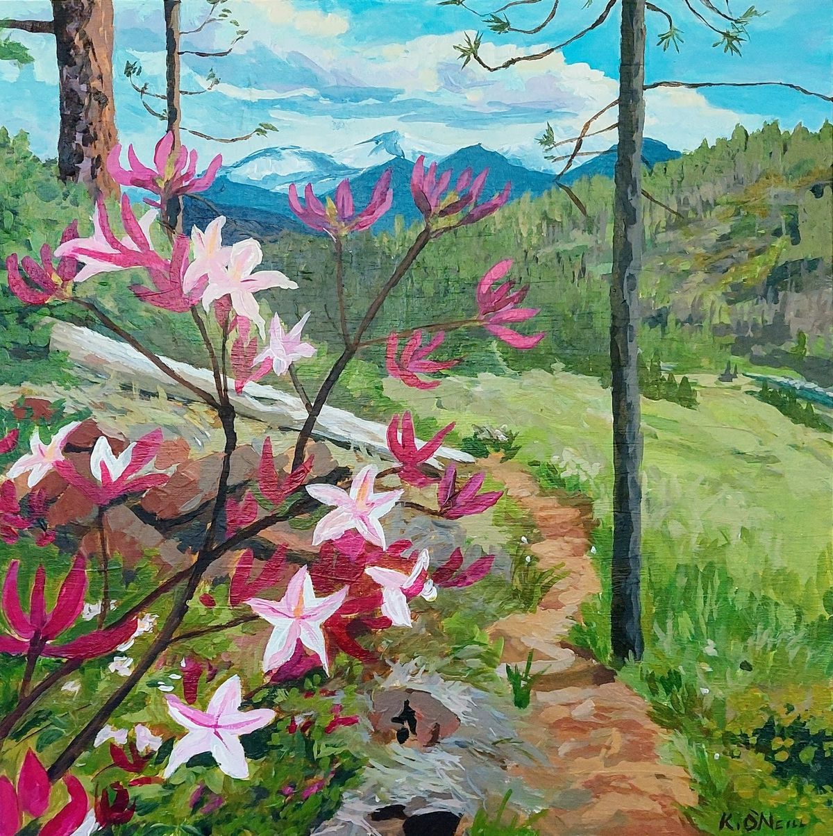 First Friday Art Show in July with artist Kristen O'Neill, Wild and Scenic: Paintings Exploring the 