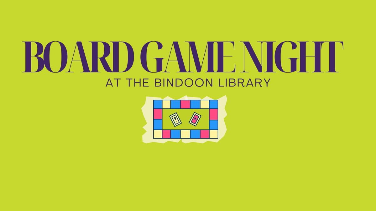 Board game night at the Bindoon Library
