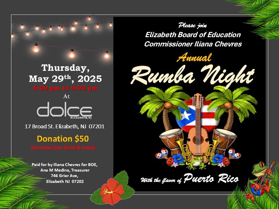 Annual Rumba Night with the Flavor of Puerto Rico 