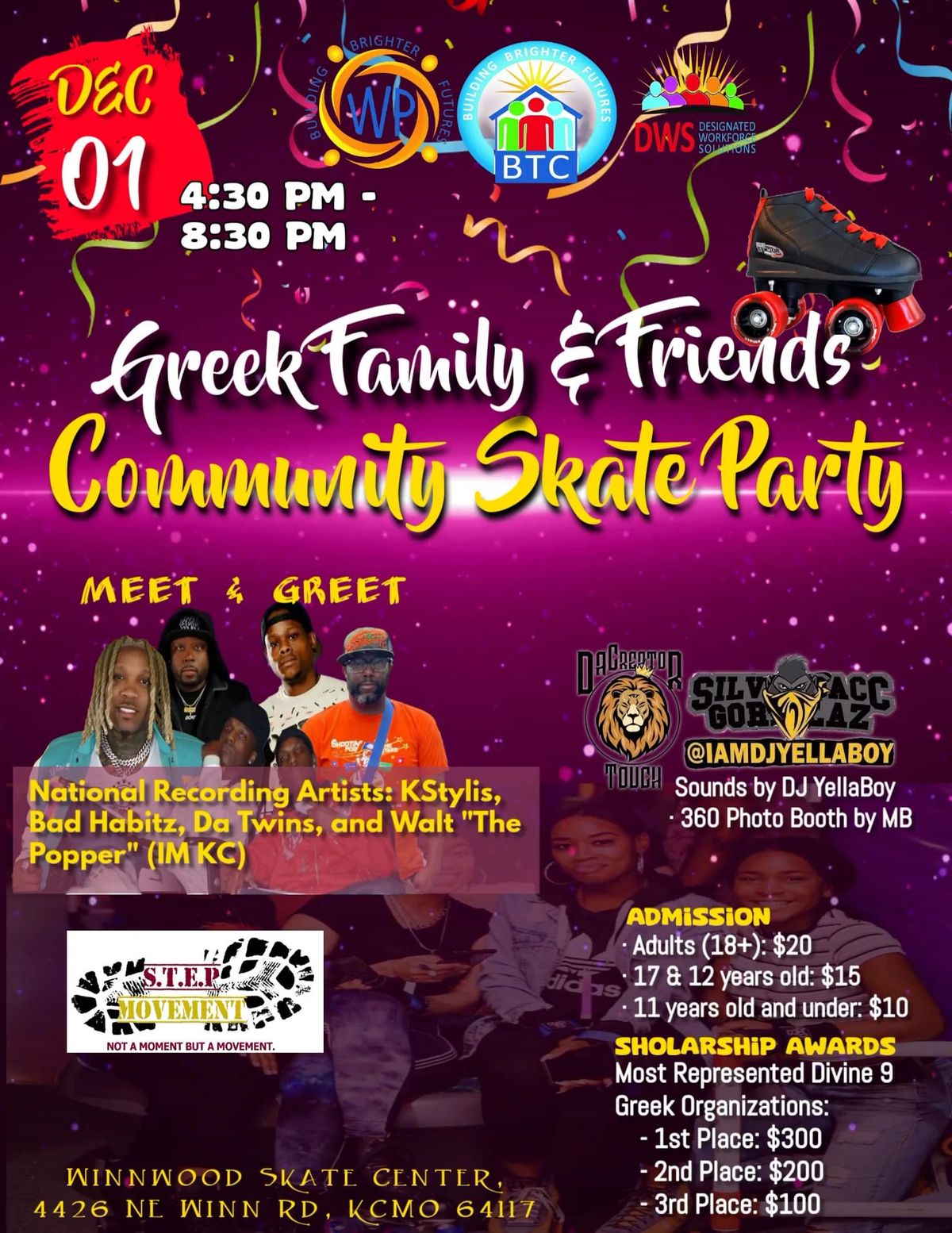 Greek Family & Friends Community Skate Party 