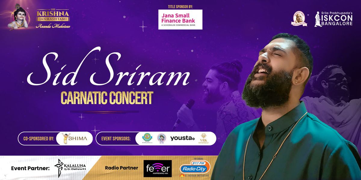 Sid Sriram LIVE - Janmashtami Concert (Carnatic)