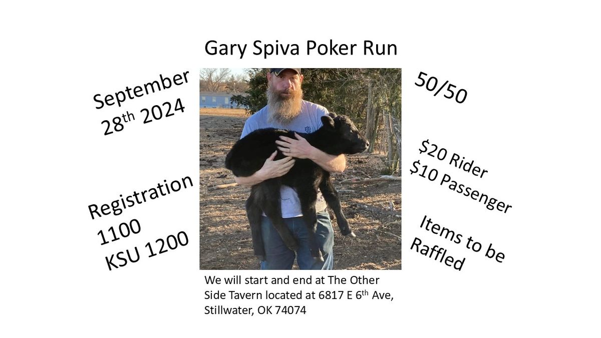 Poker Run Benefit for Gary Spivas Family