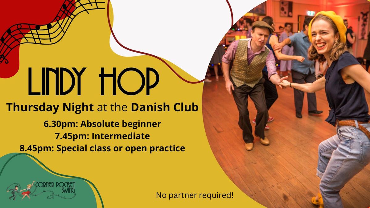 Thursday Night Lindy Hop Classes Levels 1 & 2 (Sep 2024)