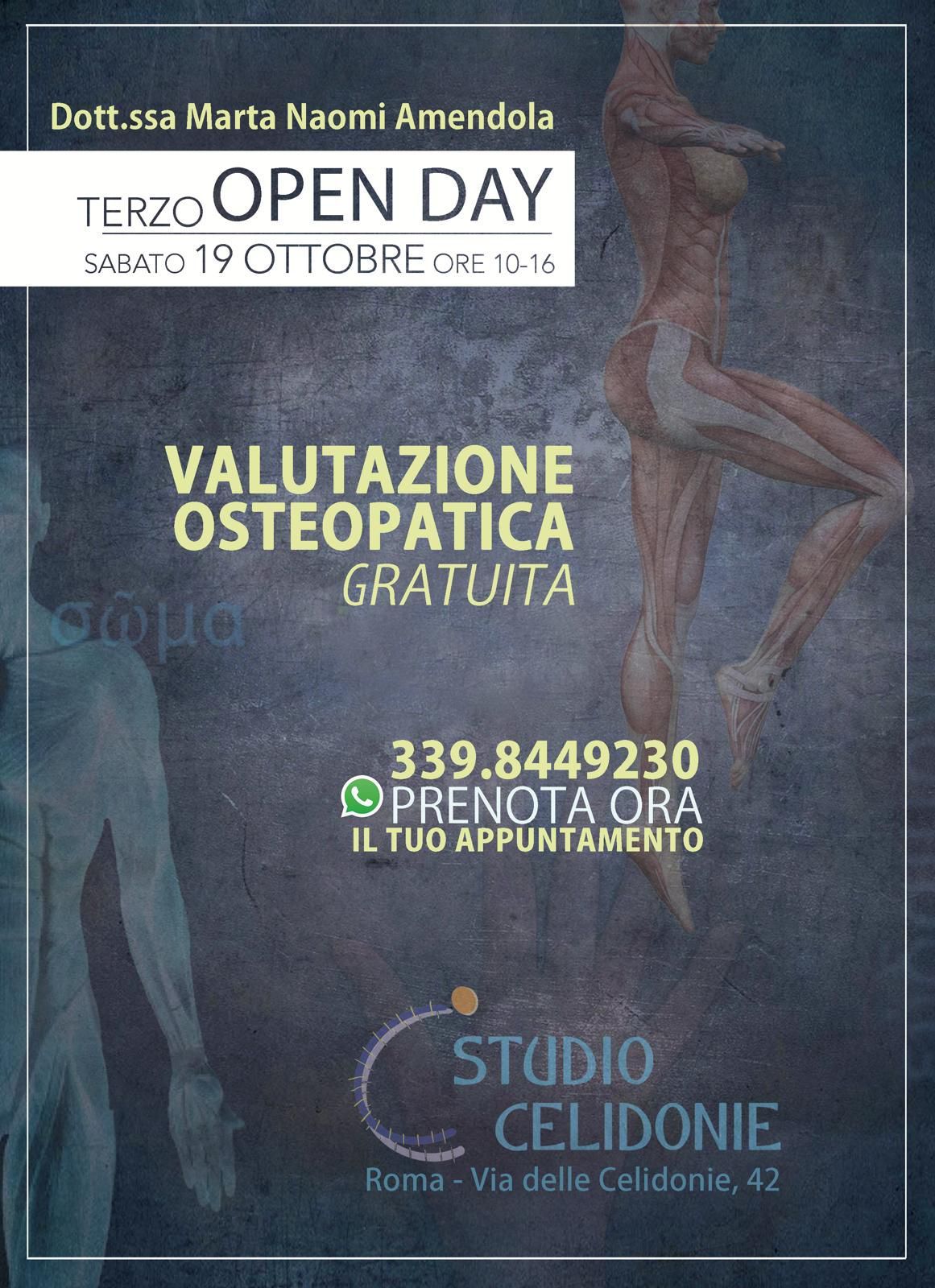 Open Day di Valutazioni Osteopatiche Gratuite 