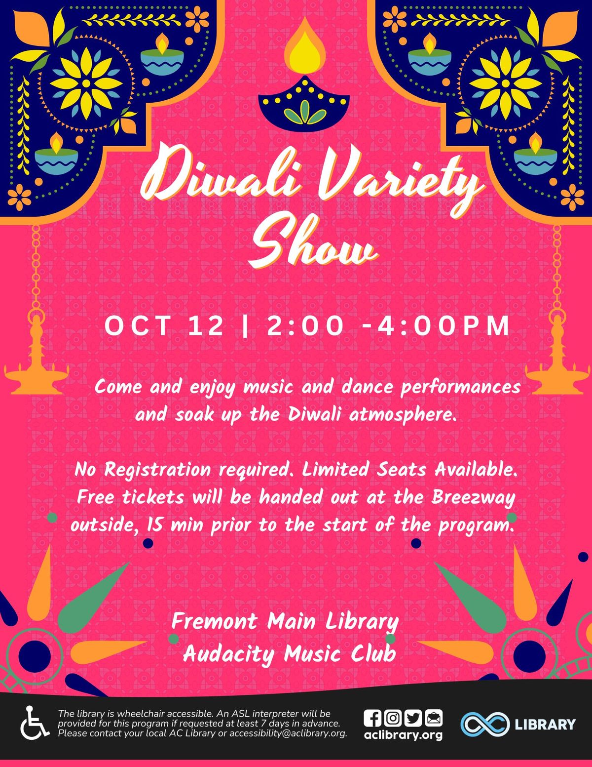 Diwali Variety Show at Fremont Main Library