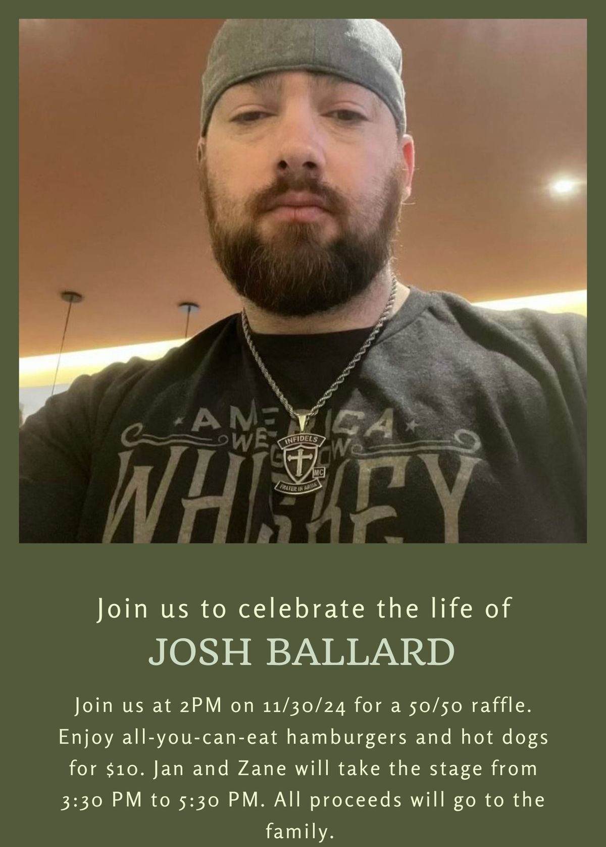 Celebration of Life for Josh Ballard.