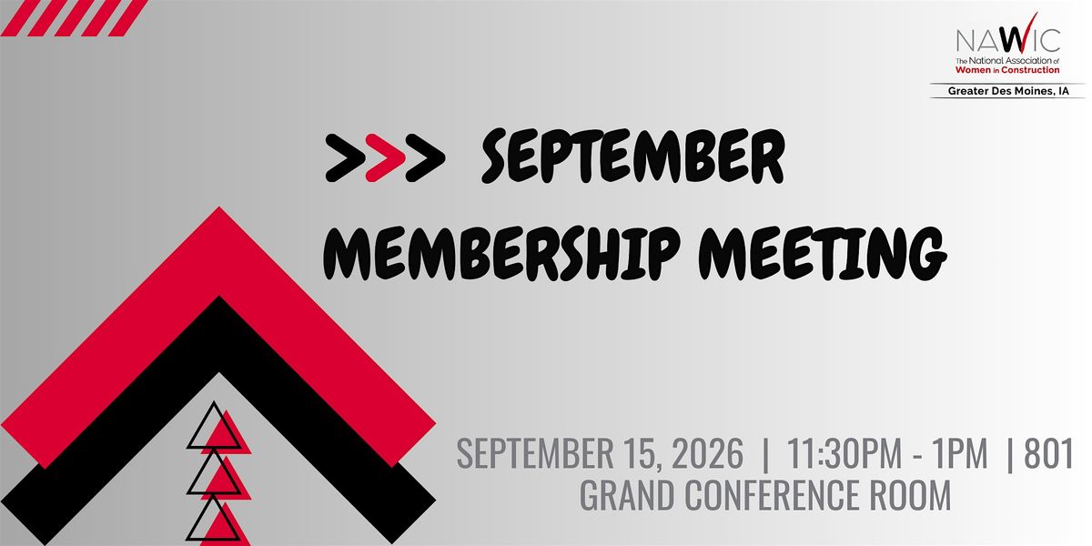 September's Membership Meeting