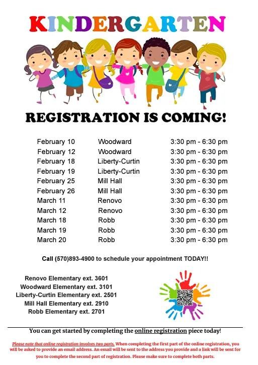 Kindergarten Registration for Woodward Elementary