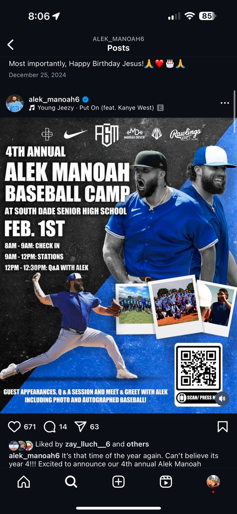 Alek Manoah 4th Annual Baseball Camp