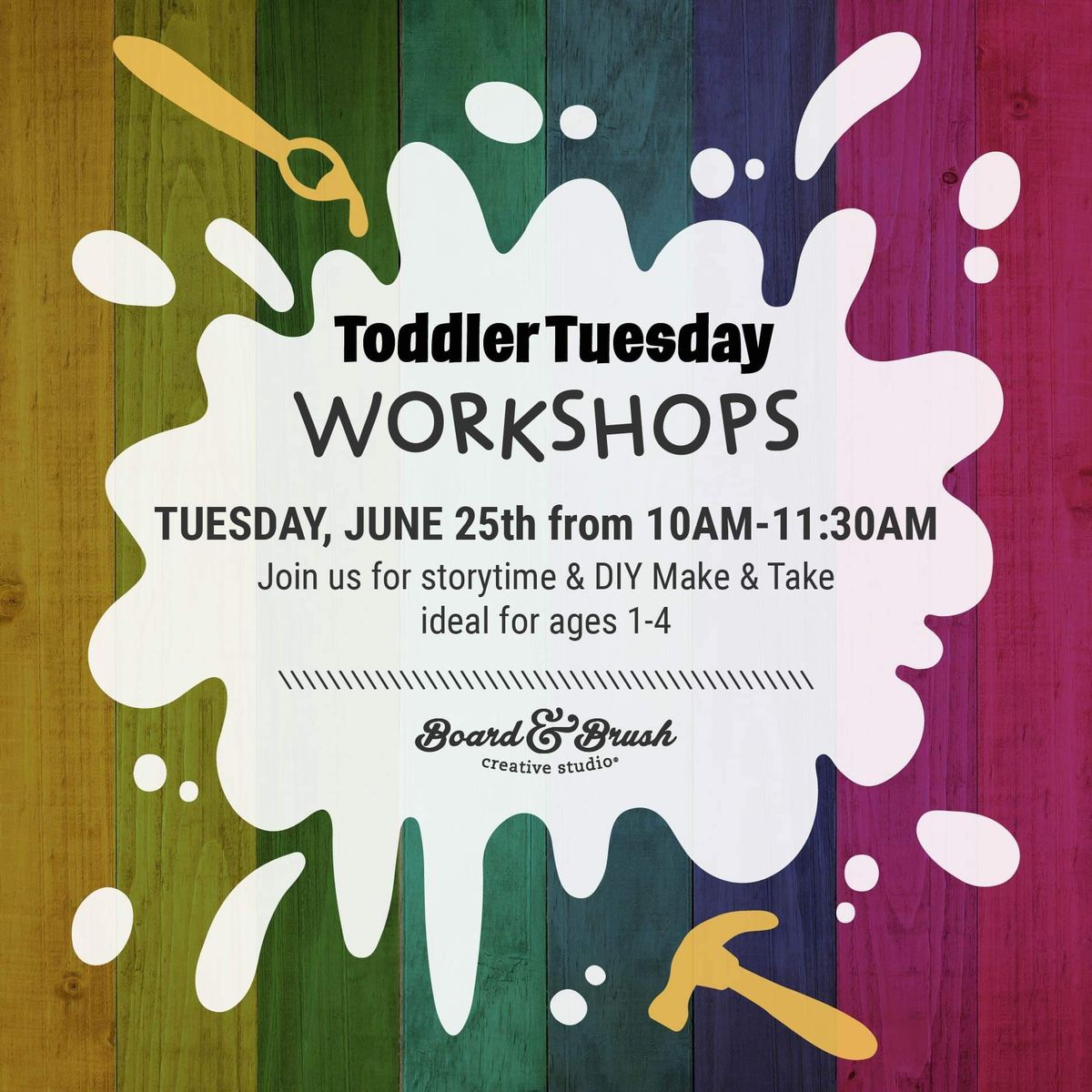 TODDLER TUESDAY STORY TIME & DIY WORKSHOP