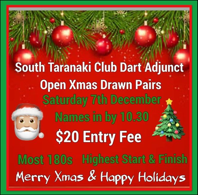 STC Dart Adjunct Open Xmas Drawn Pairs