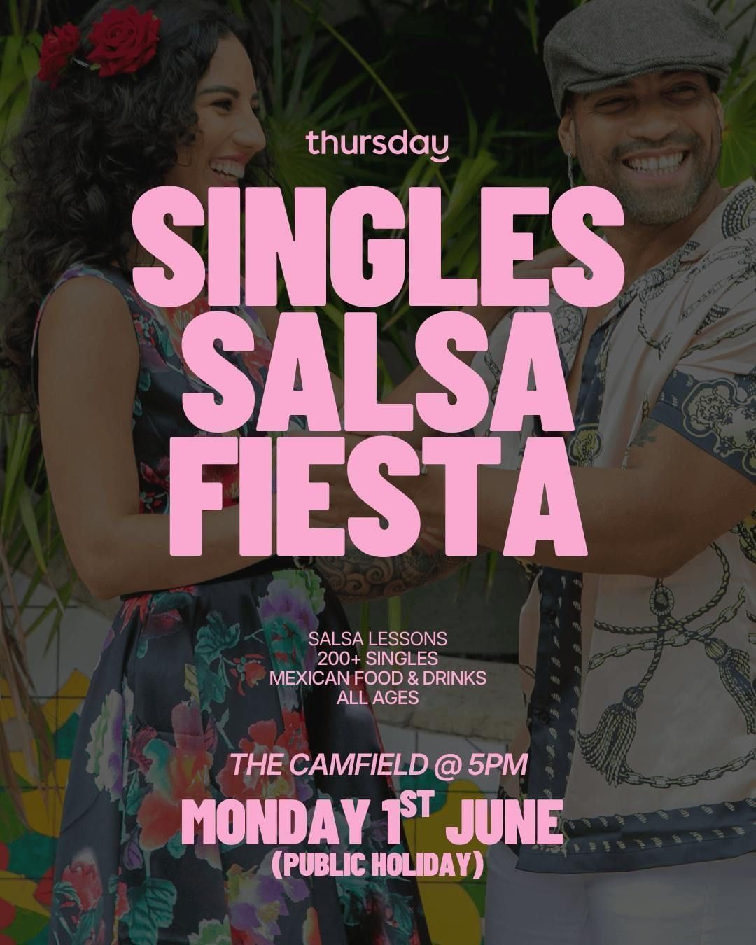 Monday | Singles Salsa Lessons &amp; Fiesta - The Camfield | Burswood (All Ages) PUBLIC HOLIDAY