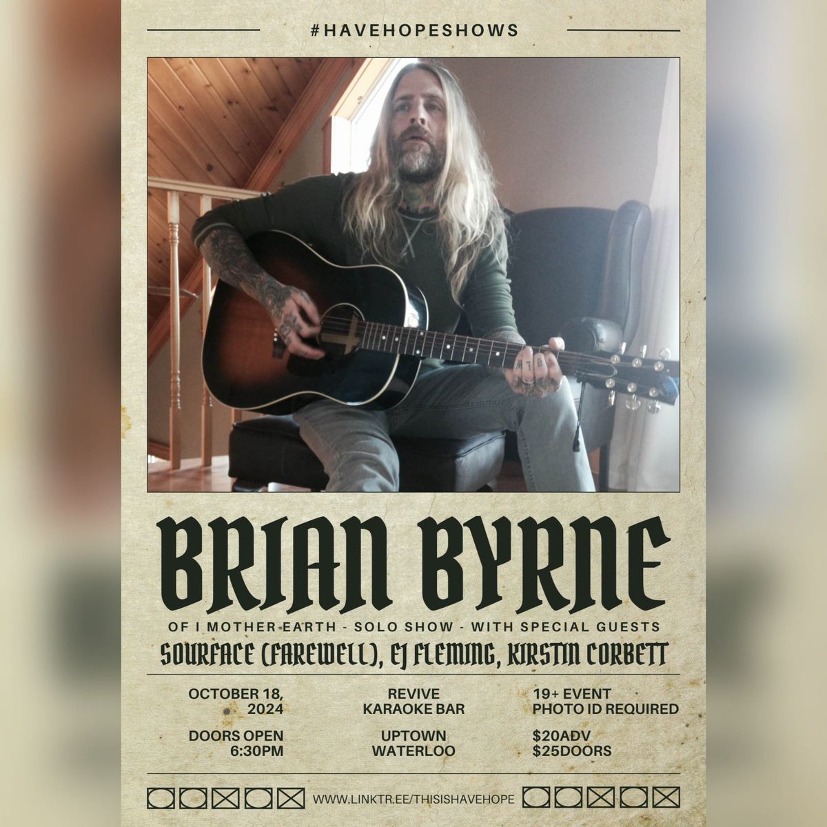 Brian Byrne (I Mother Earth) Live at Revive - Waterloo