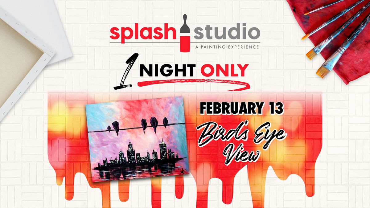 Splash Studio: A Painting Experience presents \u201cGalentine\u2019s: Bird\u2019s Eye View