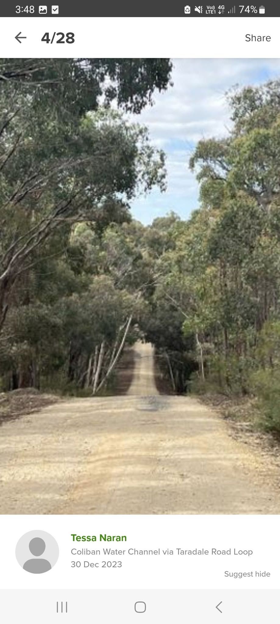 Coliban Water Channel via Taradale Loop