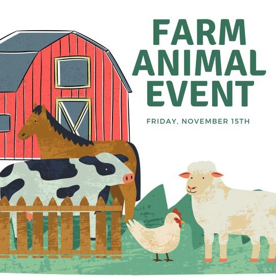 Farm Animals Pop Up Event