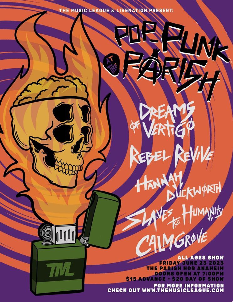 Dreams of Vertigo, Rebel Revive, Hannah Duckworth, Slaves to Humanity & Calmgrove