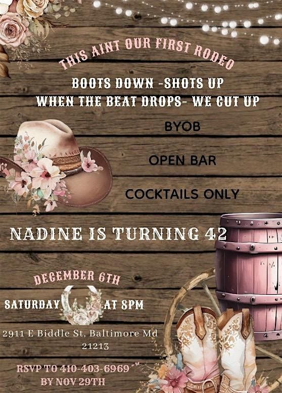 Nadine\u2019s 42nd Rodeo