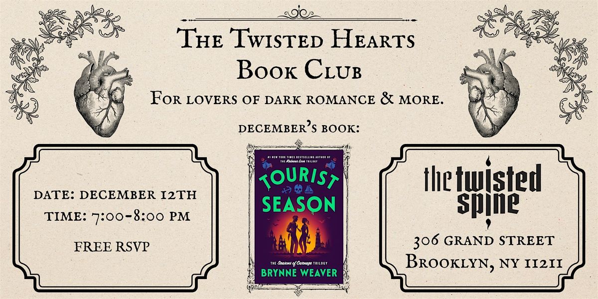 Twisted Hearts Book Club- TOURIST SEASON by Brynne Weaver