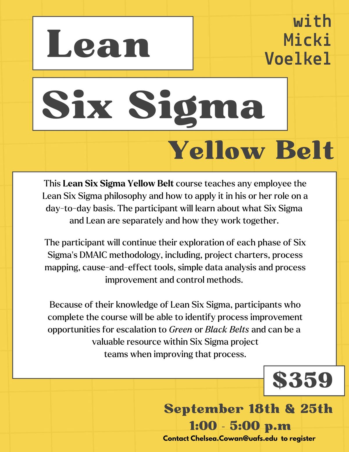 LEAN SIX SIGMA - Yellow Belt