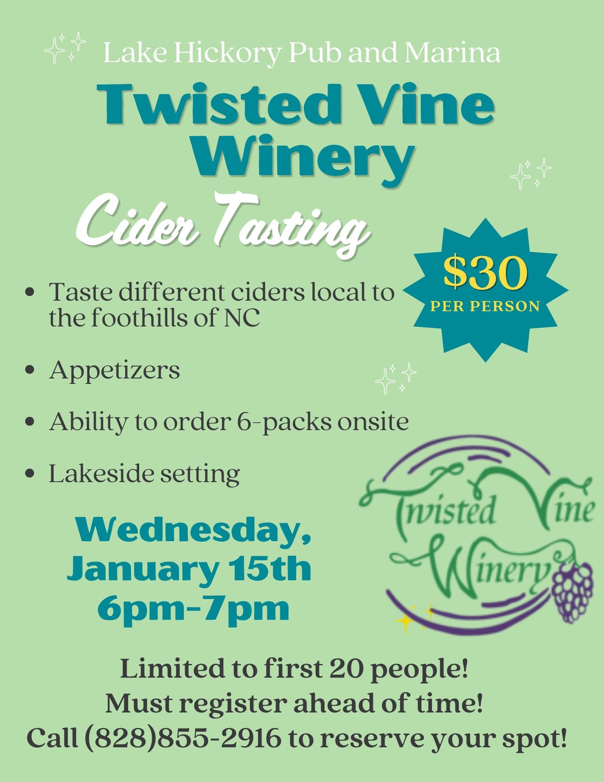 Cider Tasting w\/ Twisted Vine Winery