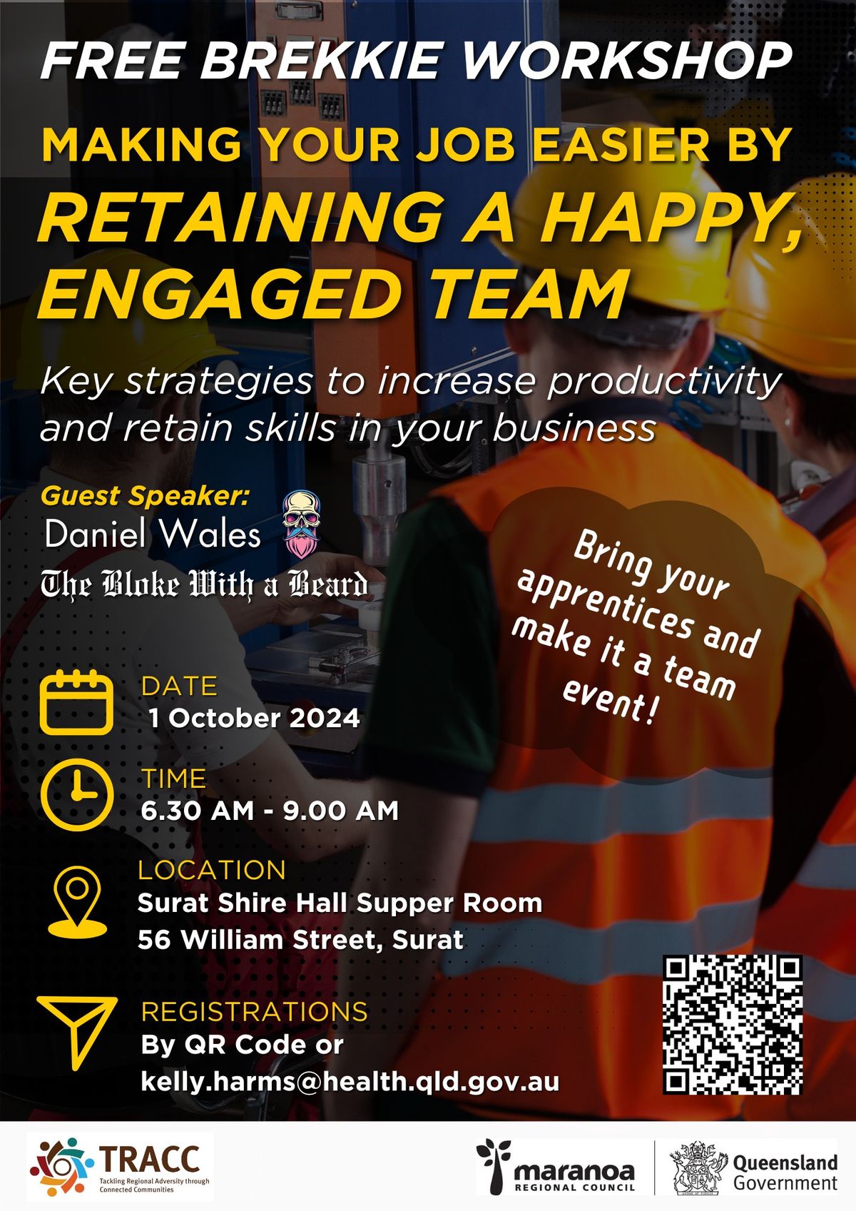 FREE Brekkie Workshop - Making Your Job Easier By Retaining a Happy, Engaged Team