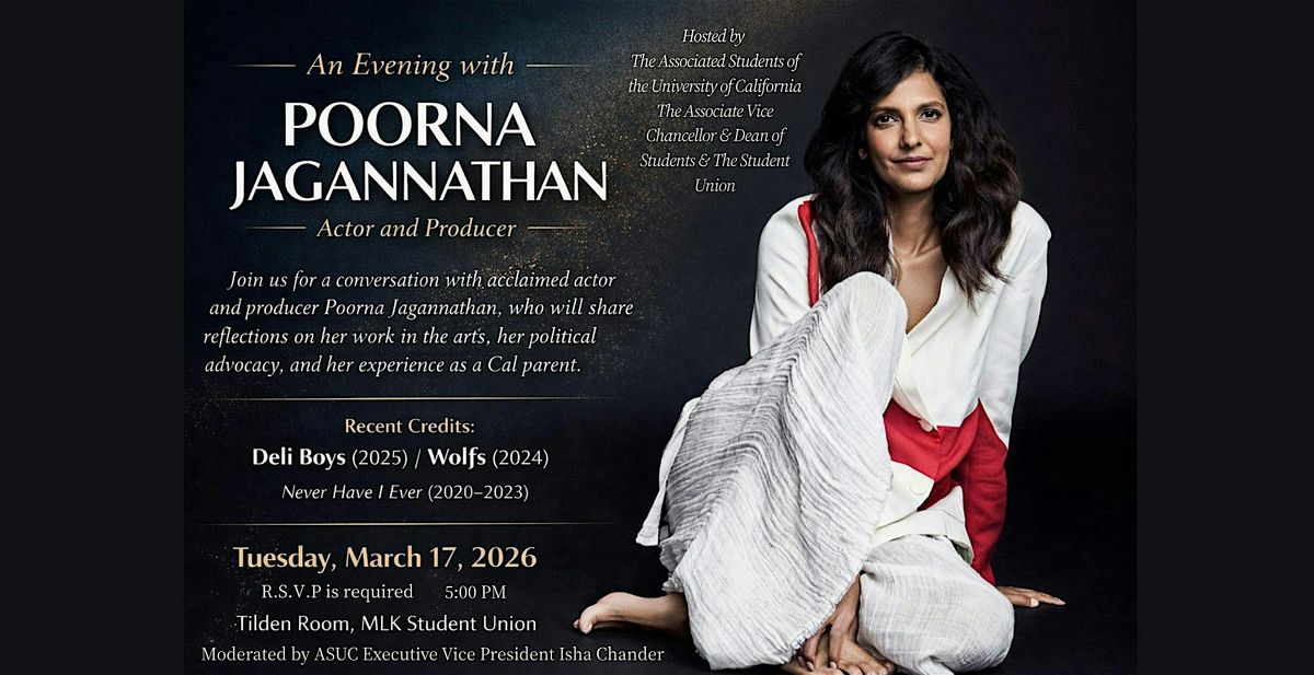 A Conversation with Actor and Producer Poorna Jagannathan, UC Berkeley ...
