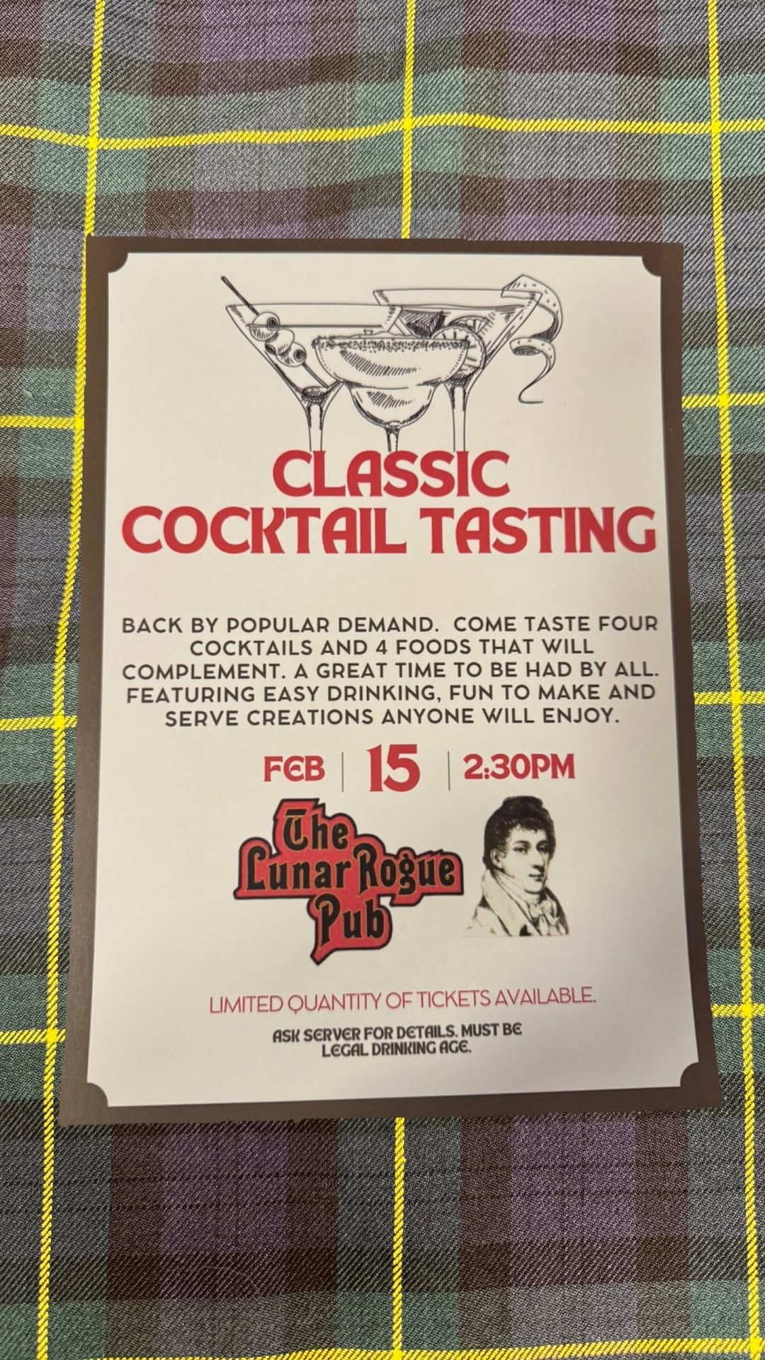 Classic Cocktail Tasting