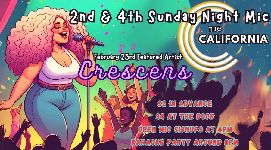 Open Mic and Karaoke - Featuring Crescens