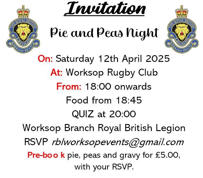 Pie and Peas Night