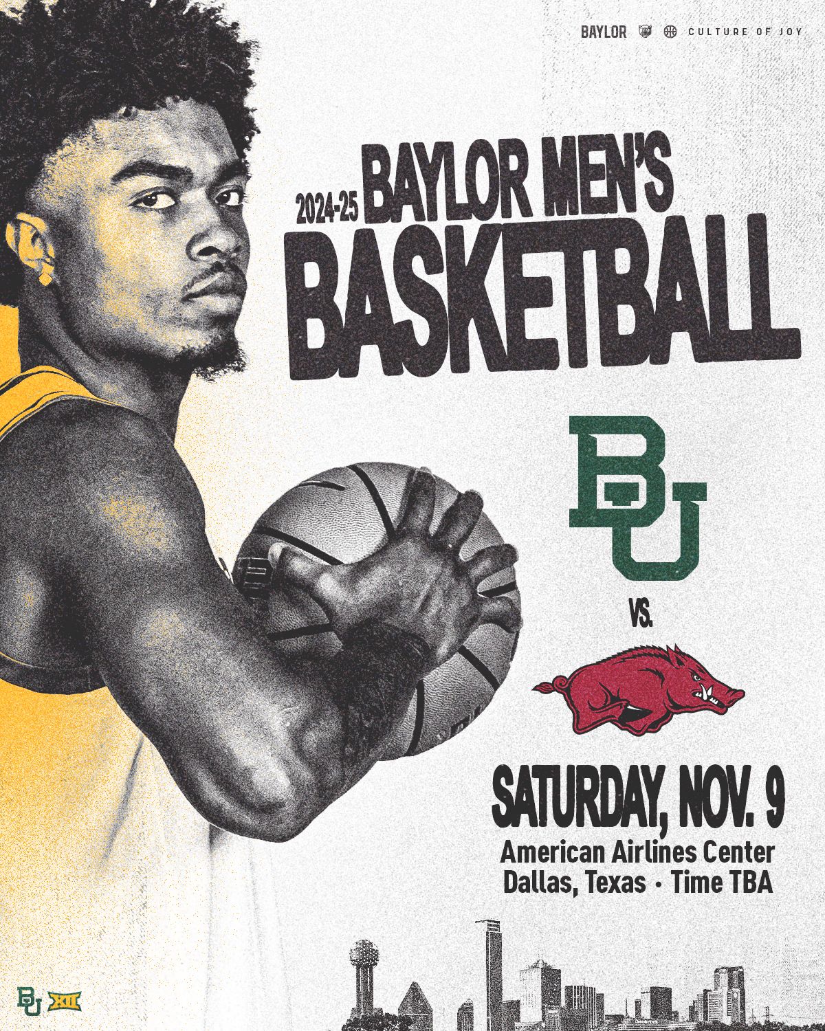 Baylor Bears vs Arkansas Razorbacks Mens Basketball