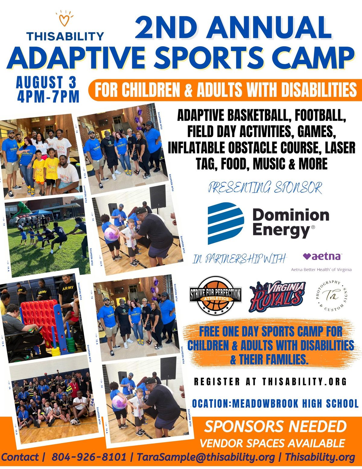 ADAPTIVE Basketball, Football, Field Day Activities, Games, Inflatable Obstacle Course, Laser Tag