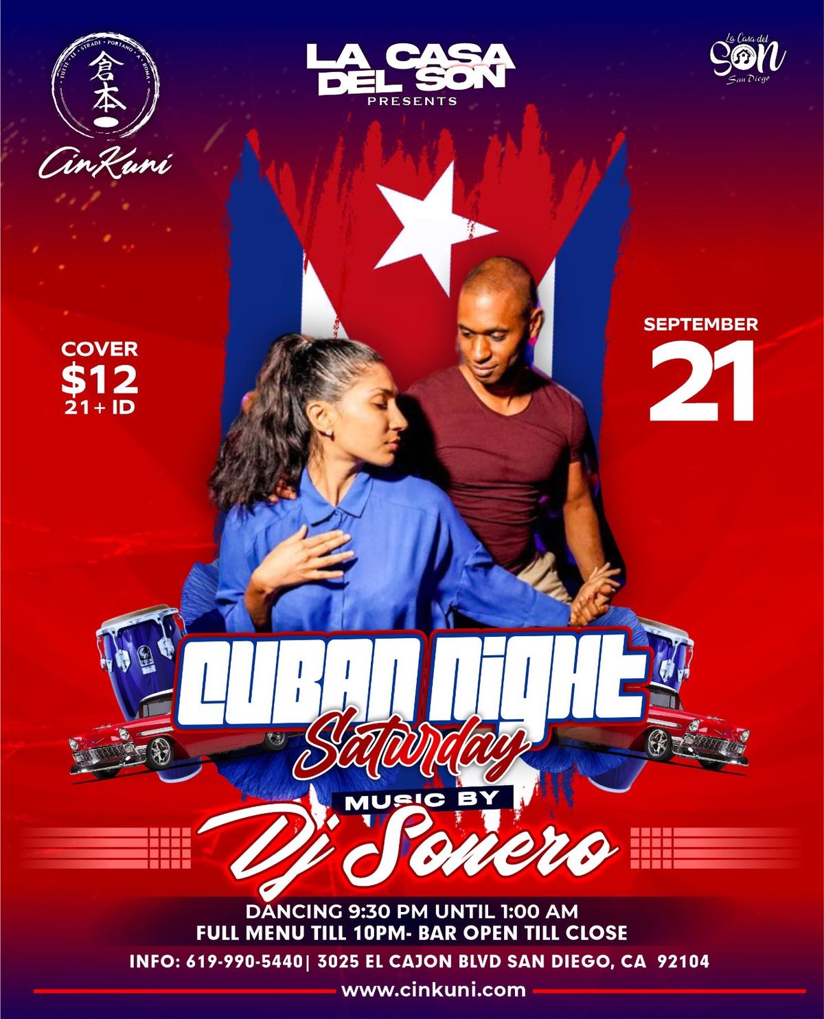 CUBAN NIGHT SATURDAY @ CINKUNI