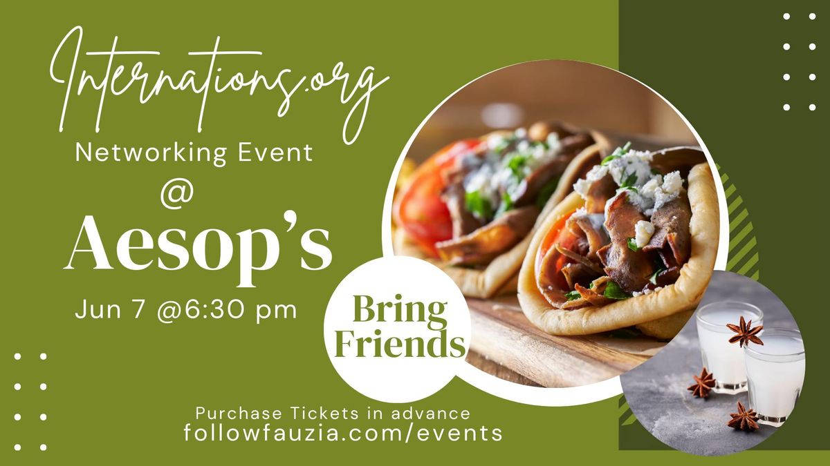 Opa! Experience the Taste of Greece at Aesop's Greek Rooftop for Networking!