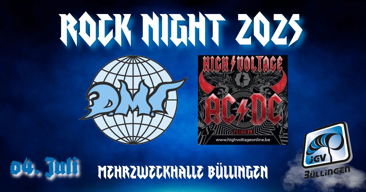 25 Jahre JGV B\u00fcllingen - Rock Night mit High Voltage, DMI & DJ Schrohm