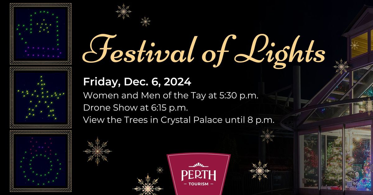 Festival of Lights: Drone Show, Holiday Trees and Music in Perth