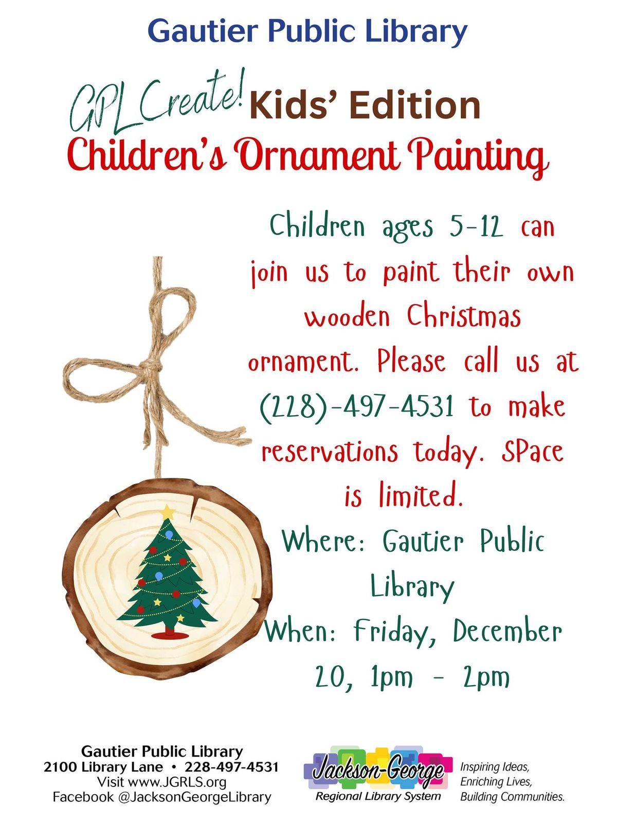 GPL Create! Kids' Edition - Children's Ornament Painting