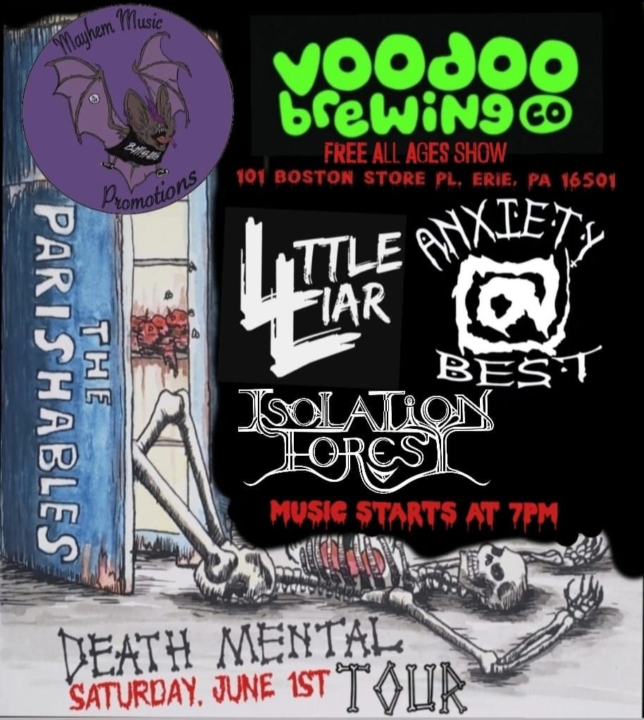 Mayhem Music Promotions Presents: The Parishables Death Mental Tour at Voodoo Brewing