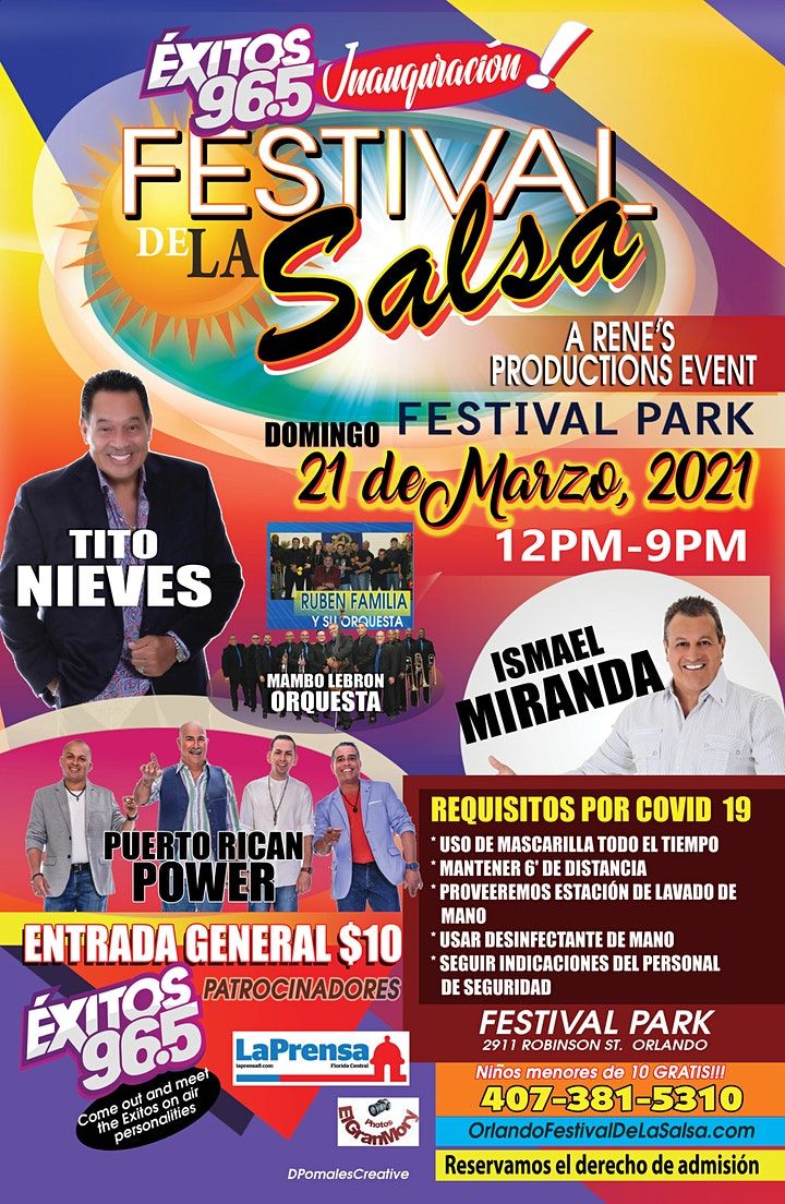 Festival De La Salsa 2021 Tickets AVAILABLE at the event on March 21