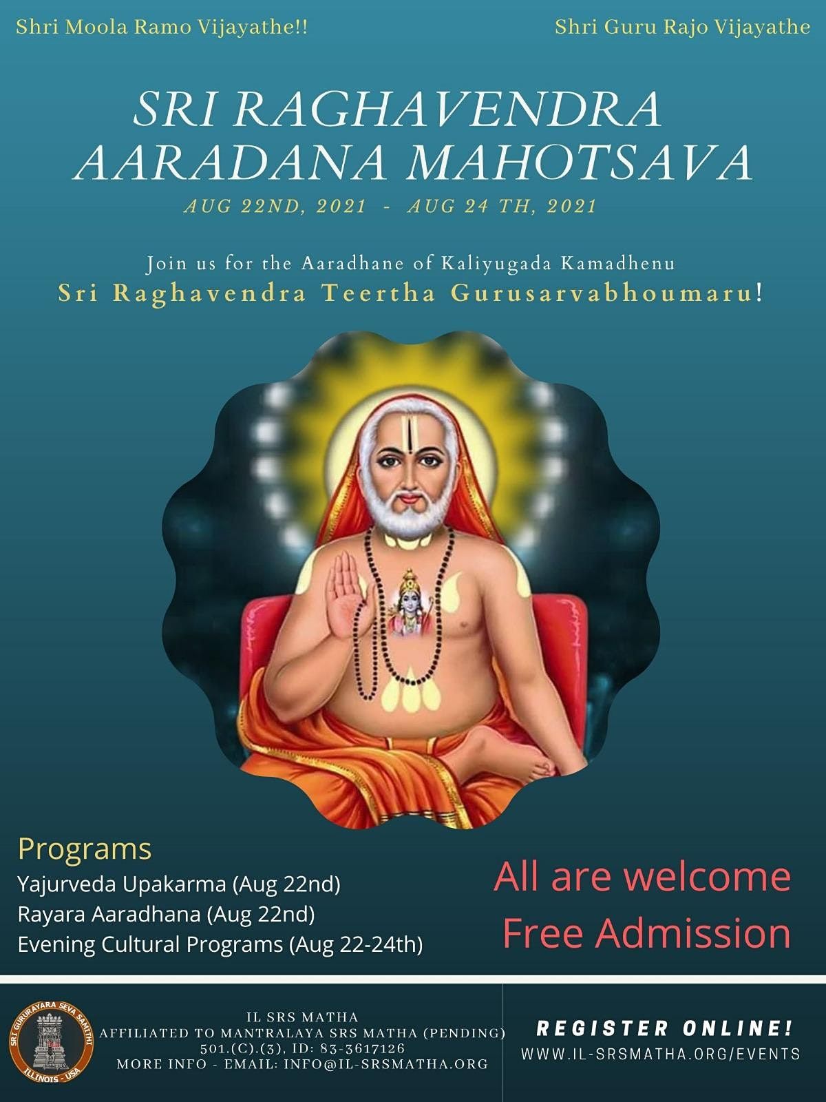 SRI RAGHAVENDRA SWAMY ARADHANA MAHOTSAVA