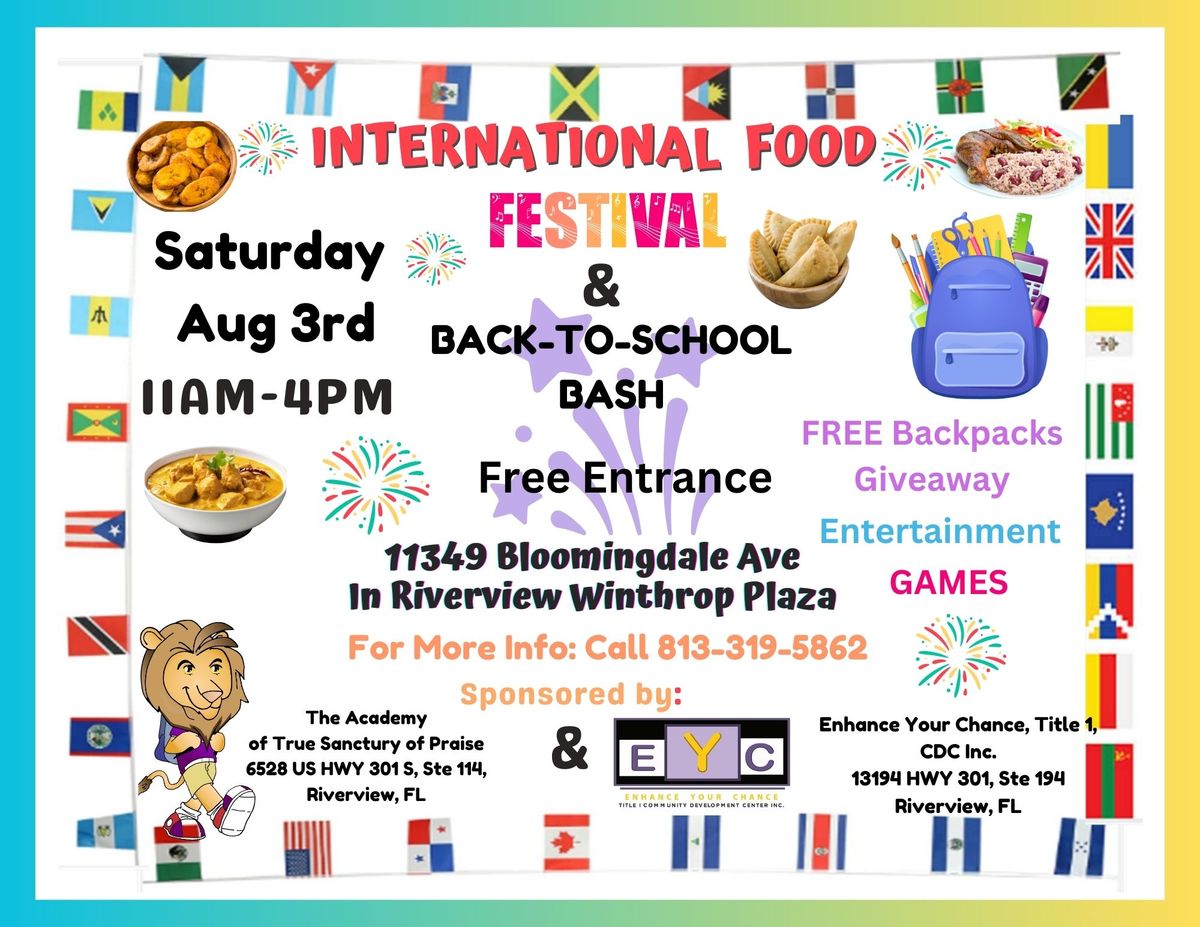 International Food Festival and Free Backpack Giveaway