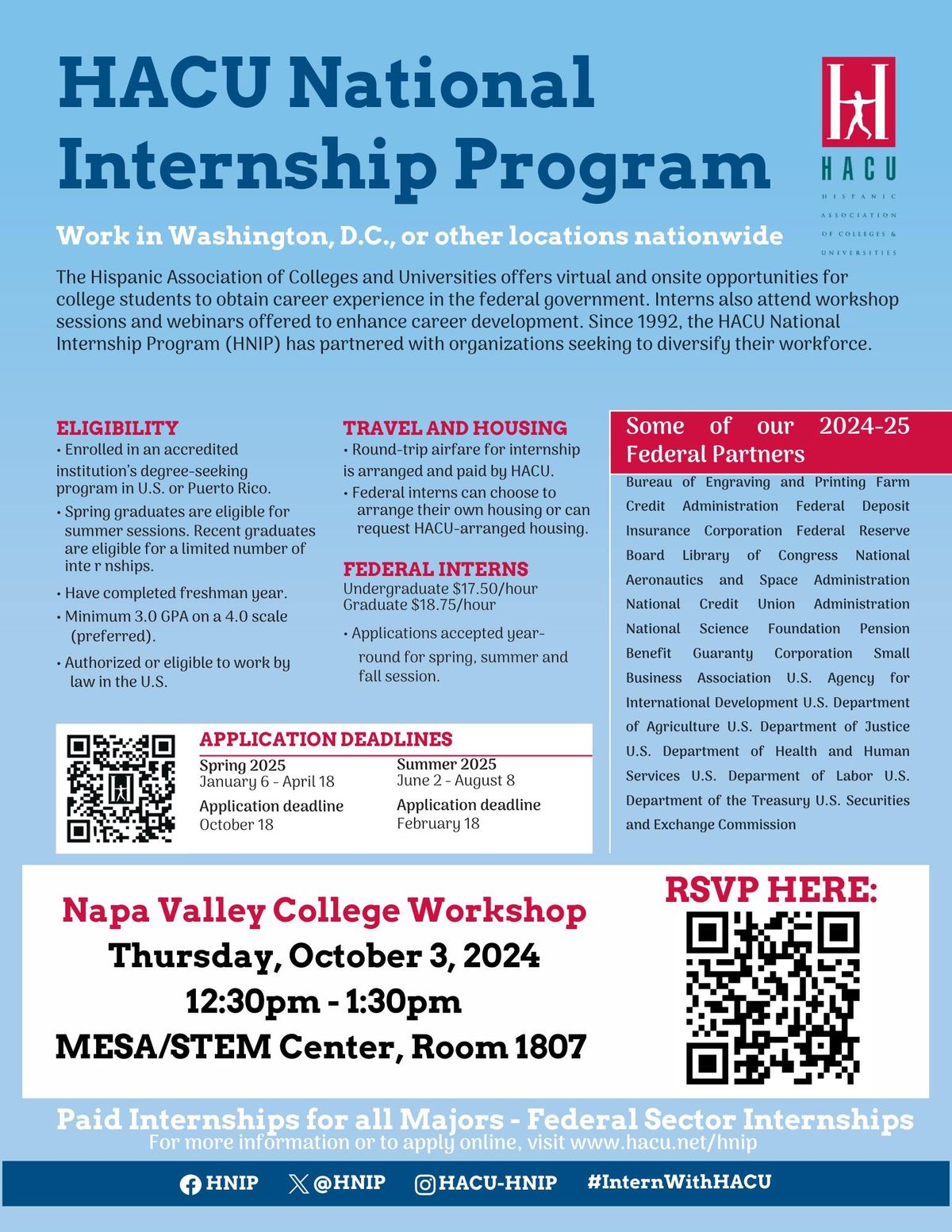 Hispanic Association of Colleges and Universities Workshop on Internship Opportunities