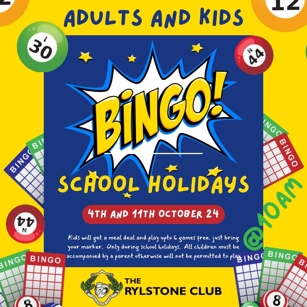 School holiday Bingo