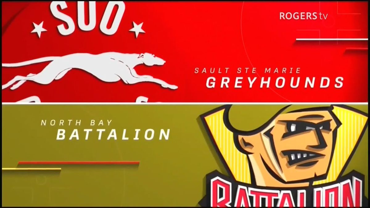 Sault Ste Marie - Soo Greyhounds at North Bay Battalion at North Bay Memorial Gardens