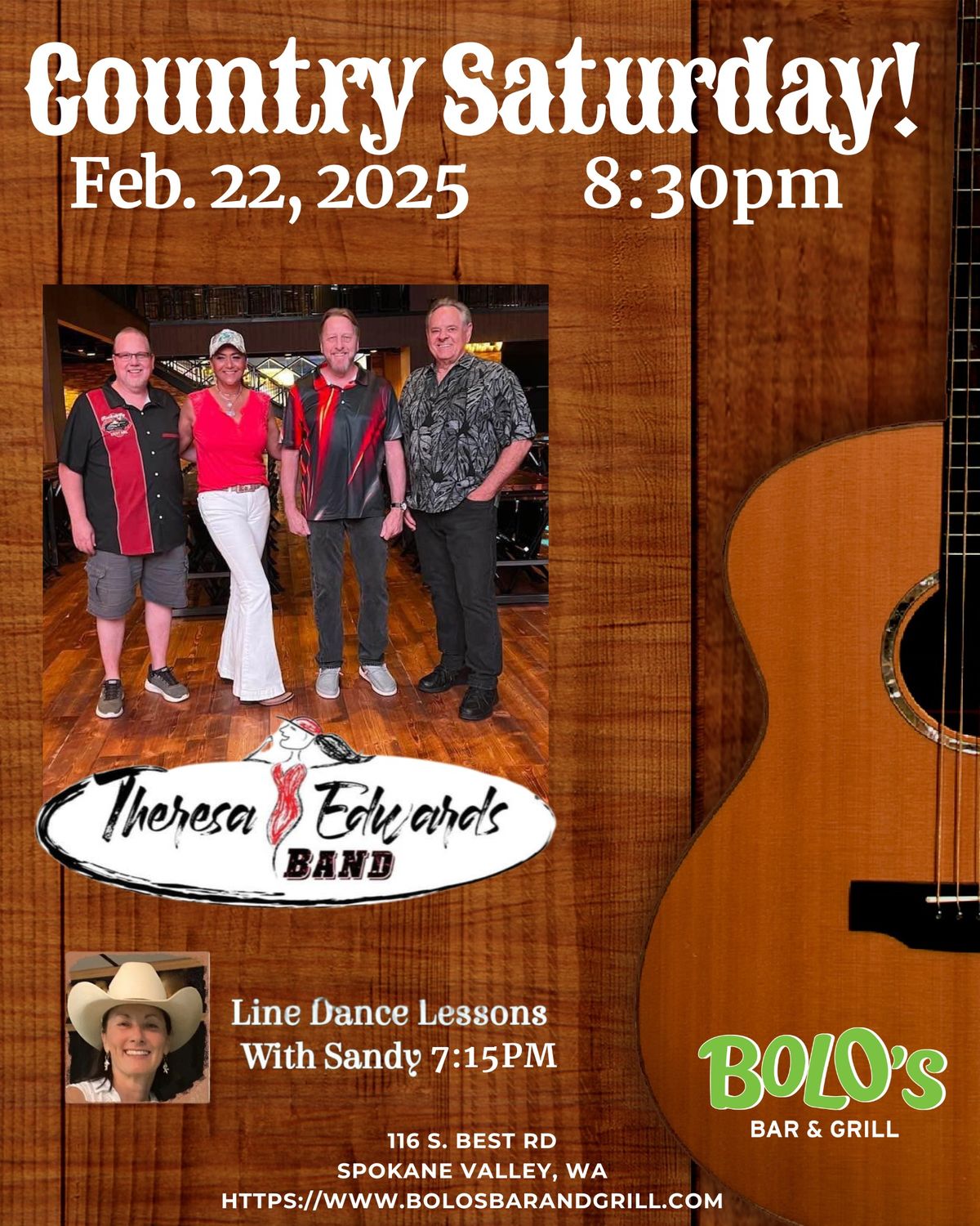 Country Saturday with The Theresa Edwards Band at Bolo's!