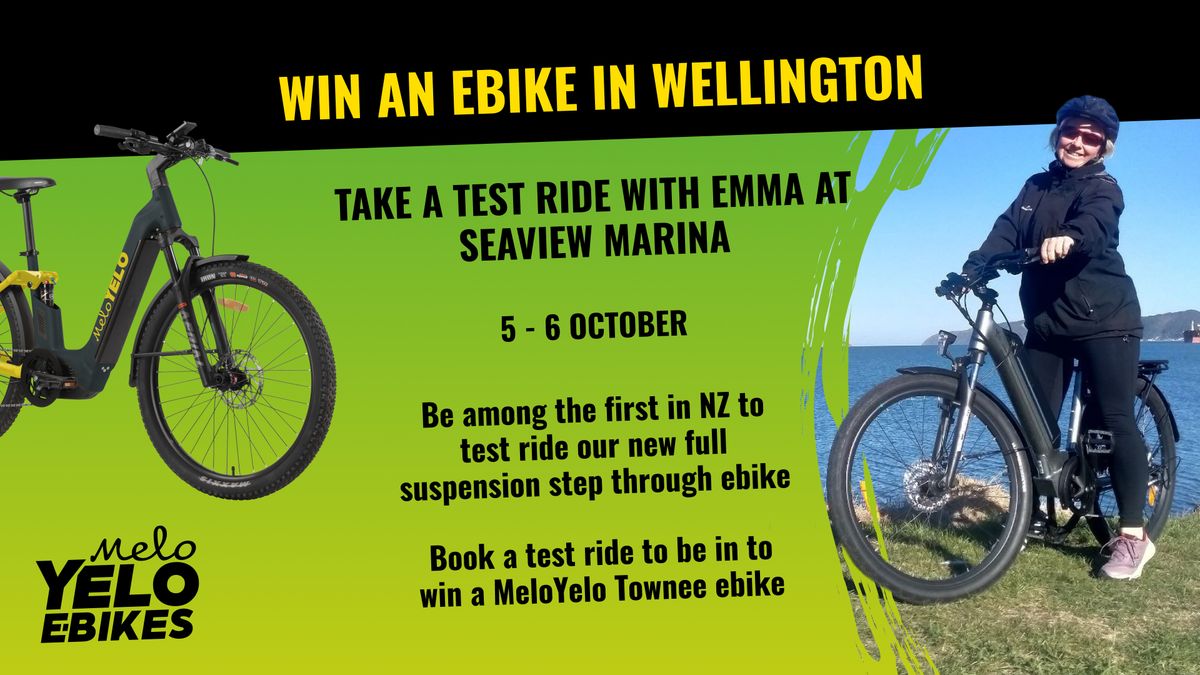 Test ride an ebike at Seaview Marina. Be in to win an ebike!