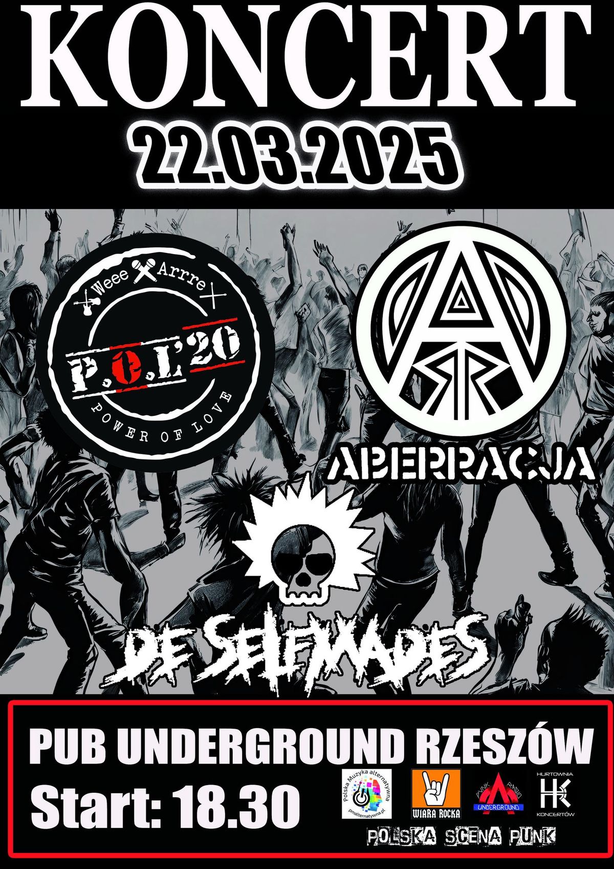 Koncert w Pub Underground - Aberracja\/Power of Love\/De Selfmades