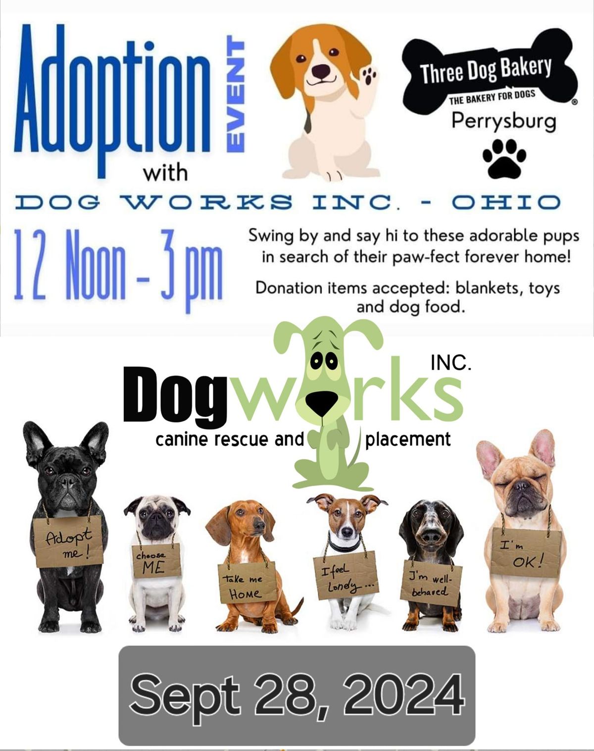 Adoption Event at Three Dog Bakery